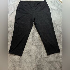 Attyre Black Cropped Straight-Leg Women's Dress Pants